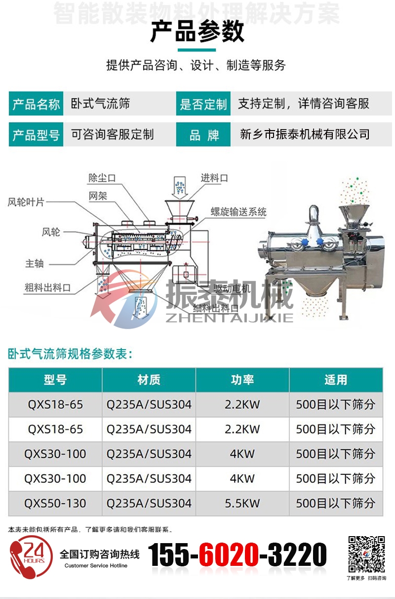 陶瓷颜料粉卧式气流筛