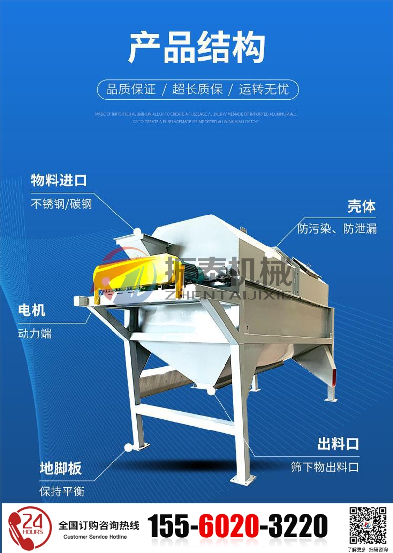 封闭式小型滚筒筛的结构
